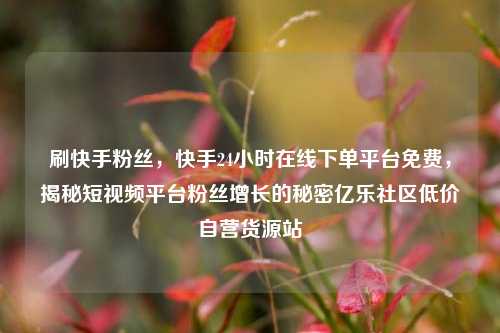 刷快手粉丝，快手24小时在线下单平台免费	，揭秘短视频平台粉丝增长的秘密亿乐社区低价自营货源站  第1张