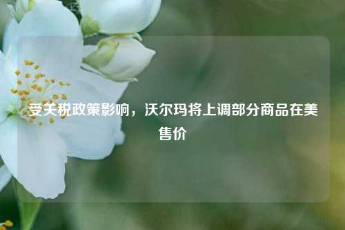 受关税政策影响，沃尔玛将上调部分商品在美售价  第1张