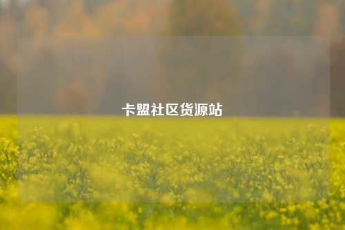 卡盟社区货源站  第1张