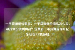 一手货源低价商品，一手货源低价商品怎么卖，寻找低价优质商品？这里有一手货源等你来亿乐社区SUP货源站