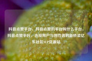 抖音点赞平台，抖音点赞的平台叫什么平台，抖音点赞平台，连接用户与创作者的新桥梁亿乐社区SUP货源站