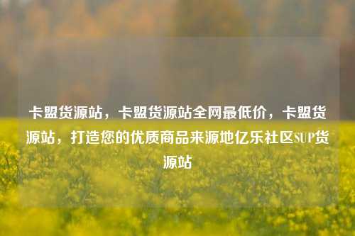 卡盟货源站，卡盟货源站全网最低价	，卡盟货源站，打造您的优质商品来源地亿乐社区SUP货源站  第1张