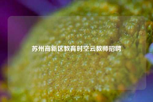 苏州高新区教育时空云教师招聘  第1张