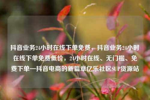 抖音业务24小时在线下单免费	，抖音业务24小时在线下单免费低价，24小时在线	、无门槛、免费下单—抖音电商的新篇章亿乐社区SUP货源站  第1张