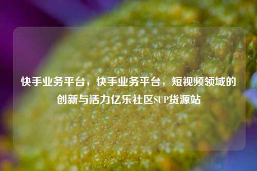 快手业务平台，快手业务平台	，短视频领域的创新与活力亿乐社区SUP货源站  第1张